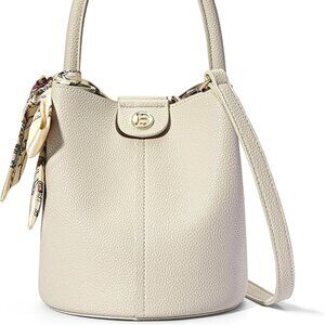 Vegan Leather Crossbody Bucket Bag